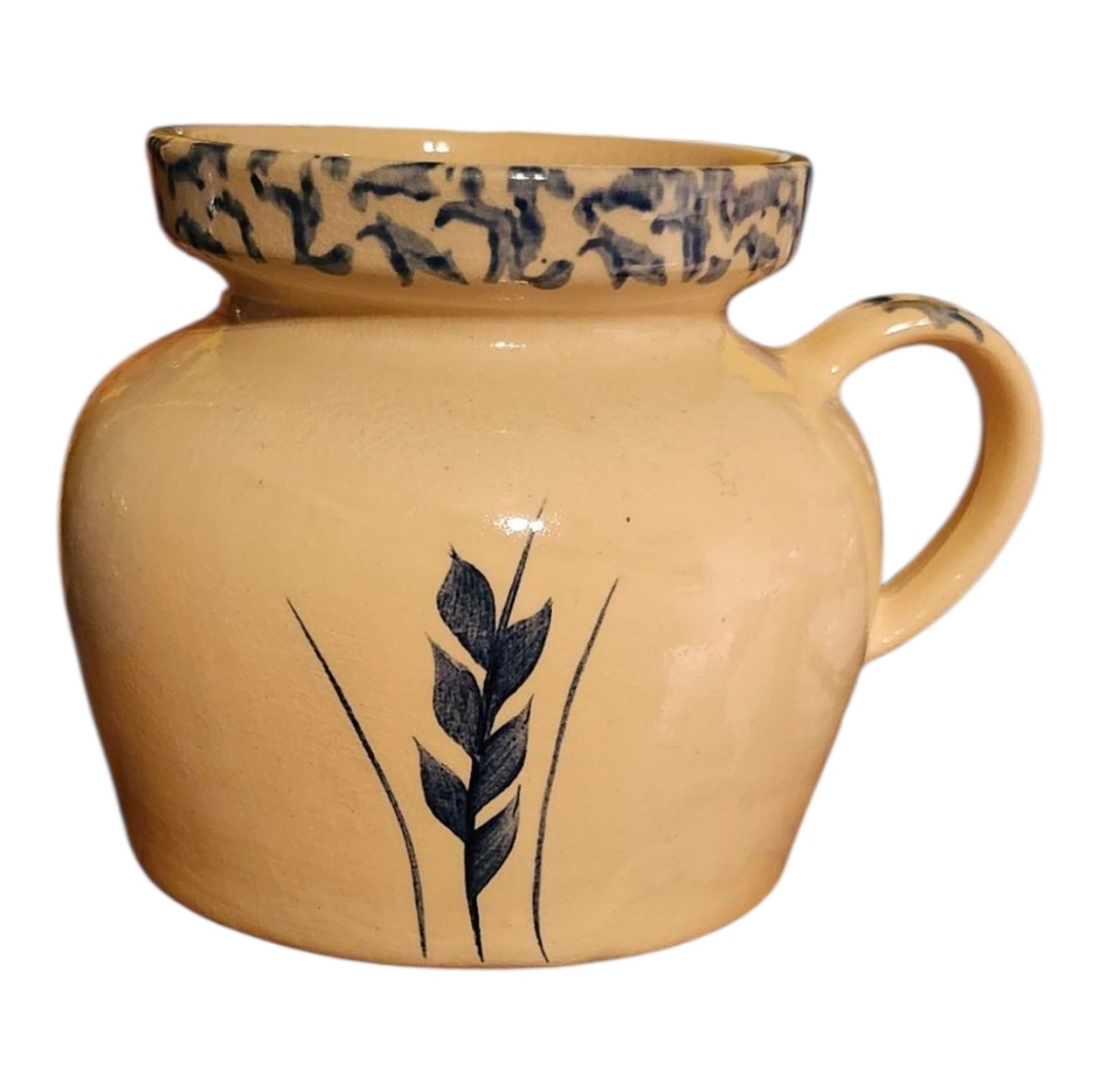 Vintage Handpainted Stoneware Pot By RRP Co Roseville, Ohio